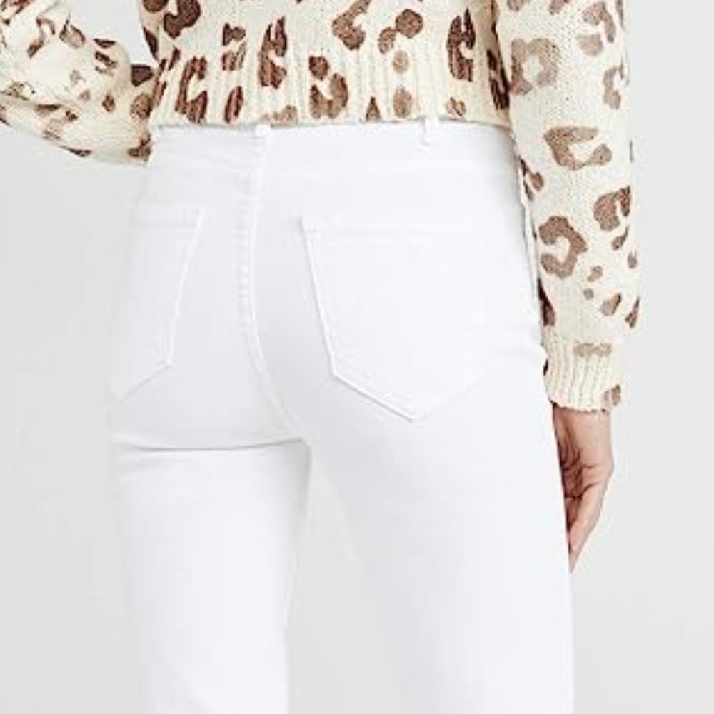 NWT! Mother Women's The Hustler Ankle Fray Jeans, Fairest of Them All, White, 28 - Picture 3 of 11